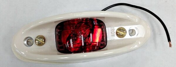 059-00-722, Arrow Safety Device Armored Marker Light with White Housing (Red)