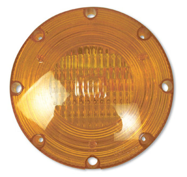 2-1080S-1100, Weldon 1080 Series Halogen Warning Light 1 Wire with Stainless Steel Back (Amber)