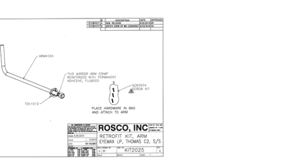 KIT 2025, Rosco Thomas C2 Crossview Main Arm Tunnel (Stainless Steel)