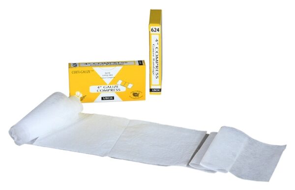 R211008, Certified Safety 4" Bandage Compress #624 (10 Boxes of 1)
