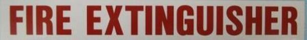 SB203FA, Garman Decal Fire Extinguisher (Face Adhesive)