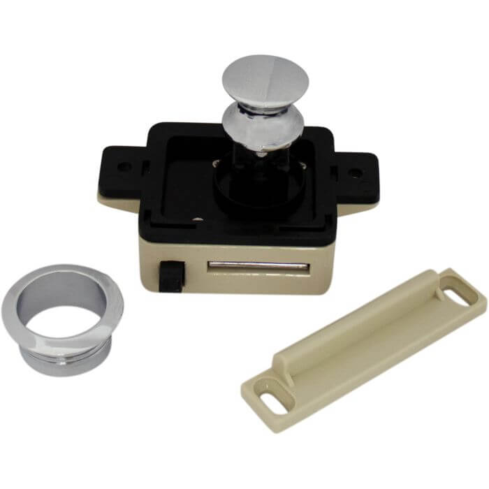 064-3213 - Cabinet Push Button Latch Chrome