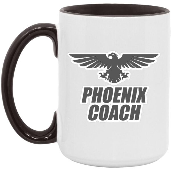 Phoenix Coach Logo - Grey AM15OZ 15oz. Accent Mug - Image 6
