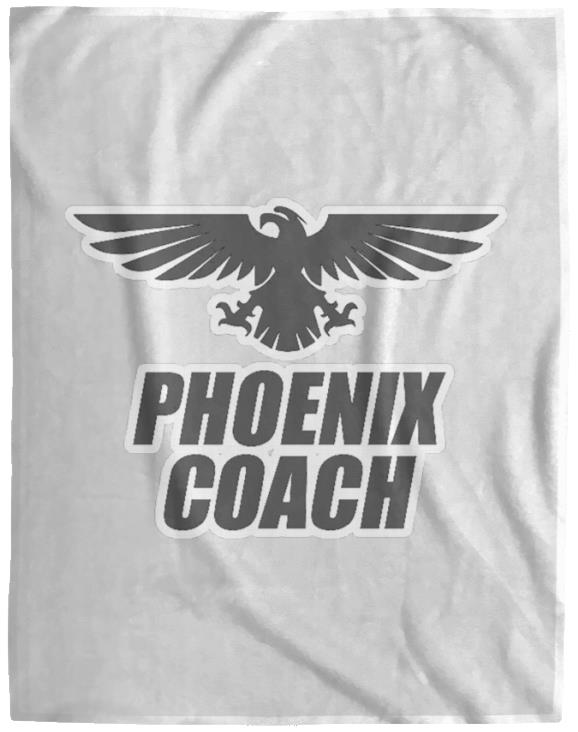 Phoenix Coach Logo - Grey VPL Cozy Plush Fleece Blanket - 60x80