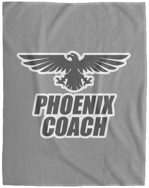 Phoenix Coach Logo - Grey VPL Cozy Plush Fleece Blanket - 60x80 - Image 5
