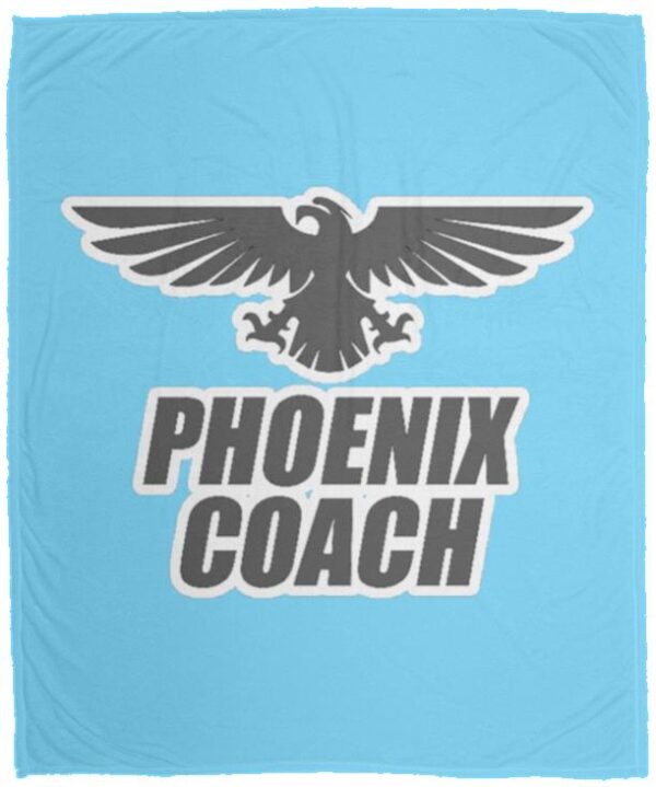 Phoenix Coach Logo - Grey VPM Cozy Plush Fleece Blanket - 50x60 - Image 3