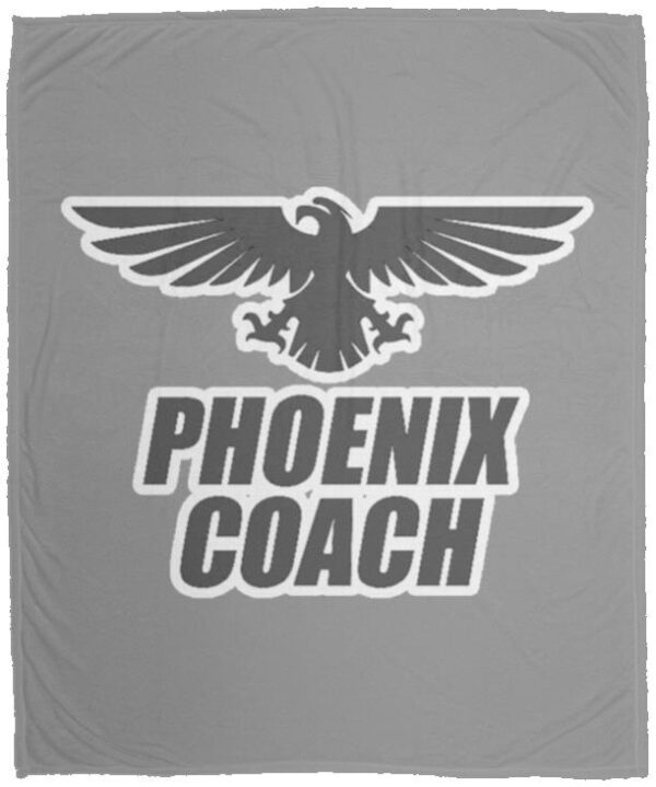 Phoenix Coach Logo - Grey VPM Cozy Plush Fleece Blanket - 50x60 - Image 4