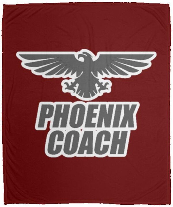 Phoenix Coach Logo - Grey VPM Cozy Plush Fleece Blanket - 50x60 - Image 5