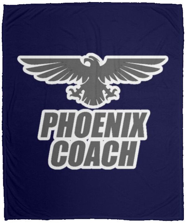 Phoenix Coach Logo - Grey VPM Cozy Plush Fleece Blanket - 50x60 - Image 6