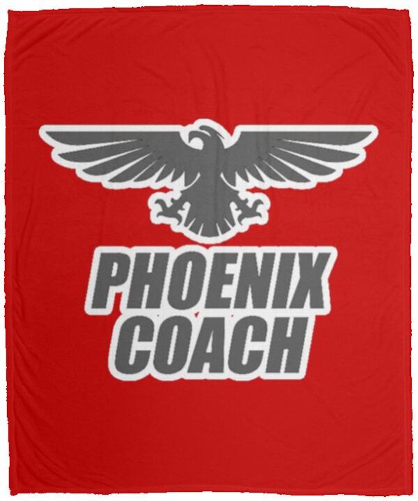 Phoenix Coach Logo - Grey VPM Cozy Plush Fleece Blanket - 50x60 - Image 9