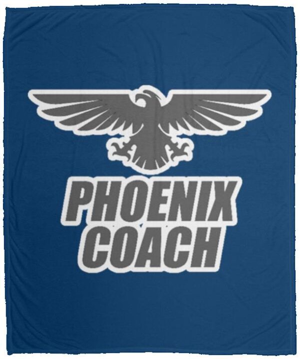 Phoenix Coach Logo - Grey VPM Cozy Plush Fleece Blanket - 50x60 - Image 10