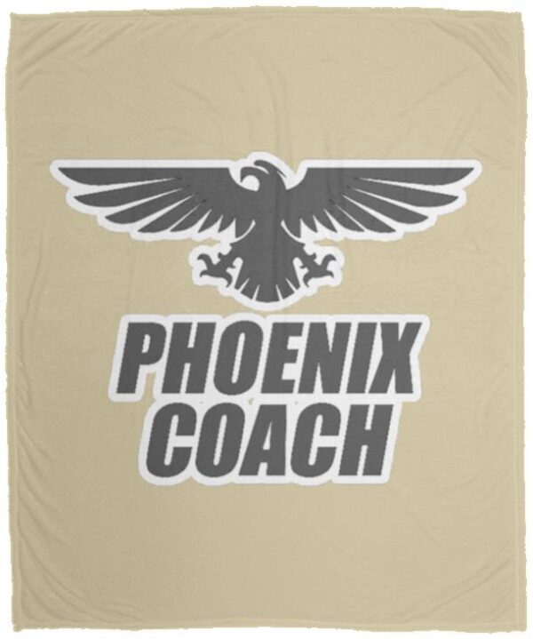 Phoenix Coach Logo - Grey VPM Cozy Plush Fleece Blanket - 50x60 - Image 11