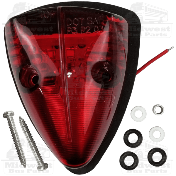 01-ZCS-351R - Opti-Luxx 350 Series LED Marker, Red (Teardrop)
