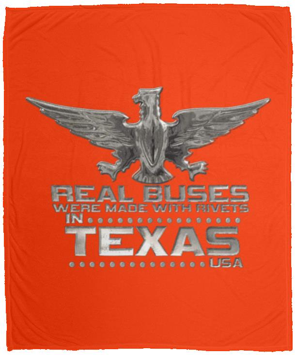 Real Buses Were Built in Texas VPM Cozy Plush Fleece Blanket - 50x60 - Image 7