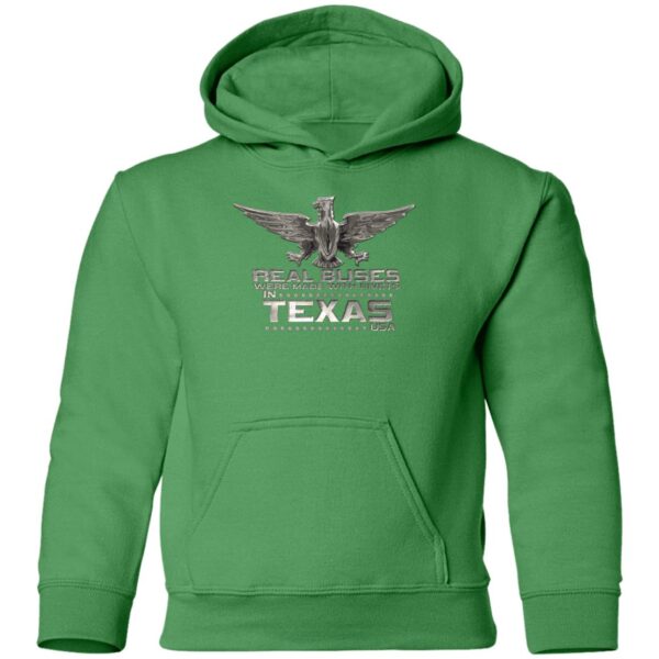 Real Buses Were Built in Texas G185B Youth Pullover Hoodie - Image 11