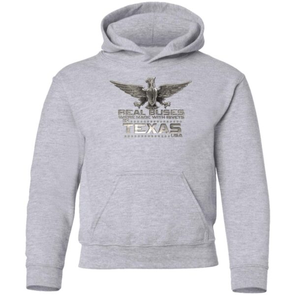 Real Buses Were Built in Texas G185B Youth Pullover Hoodie
