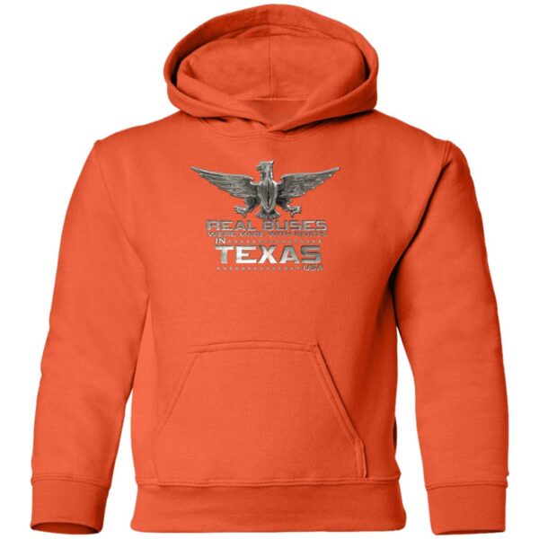 Real Buses Were Built in Texas G185B Youth Pullover Hoodie - Image 15
