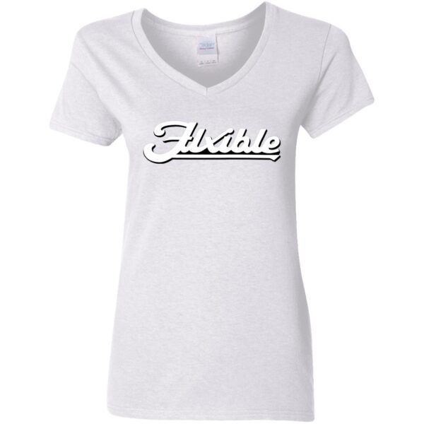Flxible Logo G500VL Ladies' 5.3 oz. V-Neck T-Shirt