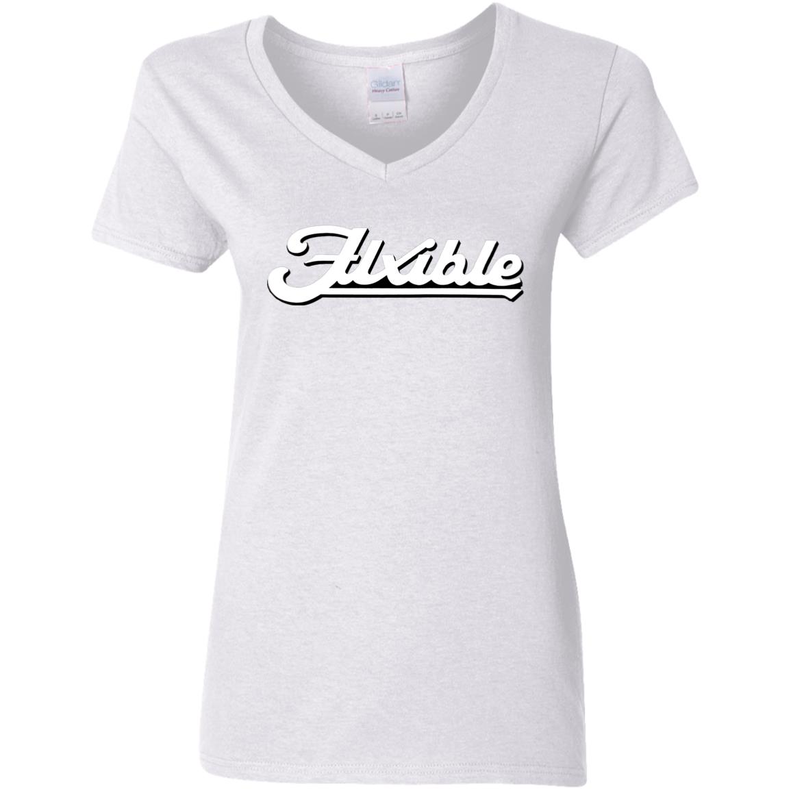 Flxible Logo G500VL Ladies' 5.3 oz. V-Neck T-Shirt