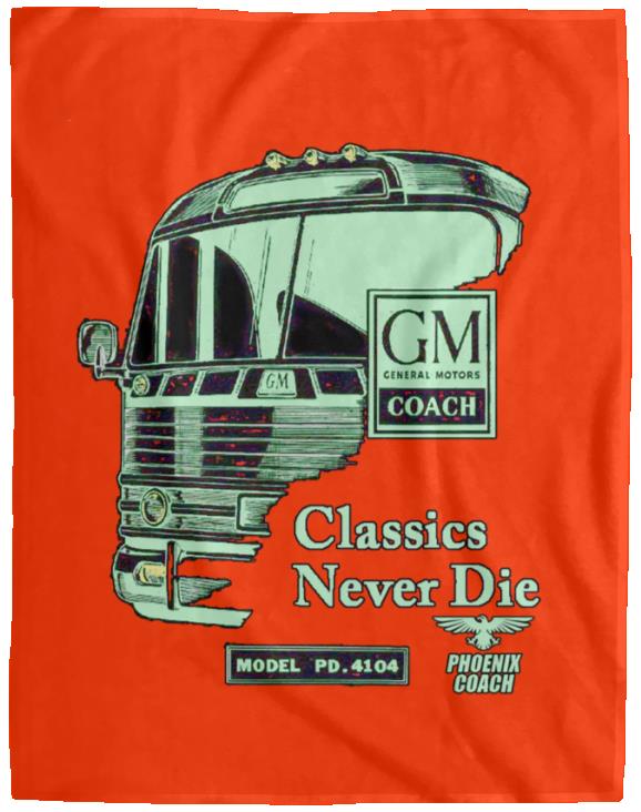 4104 Classics Never Die GM Emerald on Black VPL Cozy Plush Fleece Blanket - 60x80 - Image 6