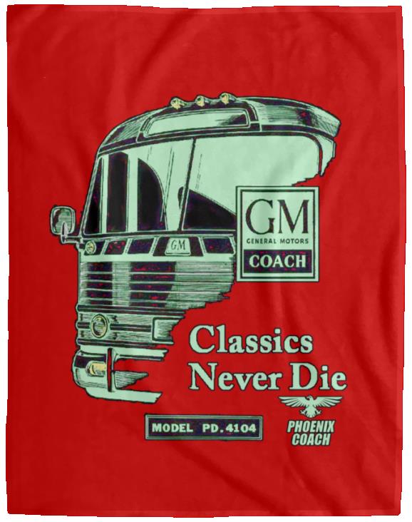 4104 Classics Never Die GM Emerald on Black VPL Cozy Plush Fleece Blanket - 60x80 - Image 8
