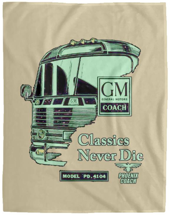 4104 Classics Never Die GM Emerald on Black VPL Cozy Plush Fleece Blanket - 60x80 - Image 10