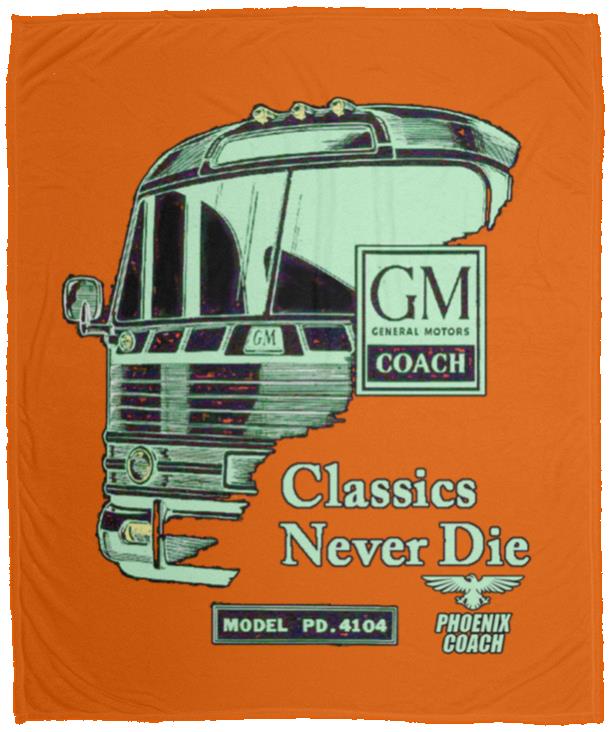4104 Classics Never Die GM Emerald on Black VPM Cozy Plush Fleece Blanket - 50x60 - Image 3