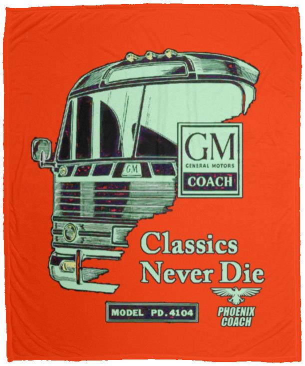 4104 Classics Never Die GM Emerald on Black VPM Cozy Plush Fleece Blanket - 50x60 - Image 7