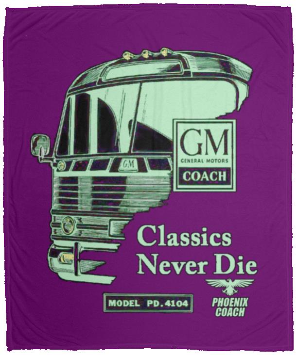 4104 Classics Never Die GM Emerald on Black VPM Cozy Plush Fleece Blanket - 50x60 - Image 8