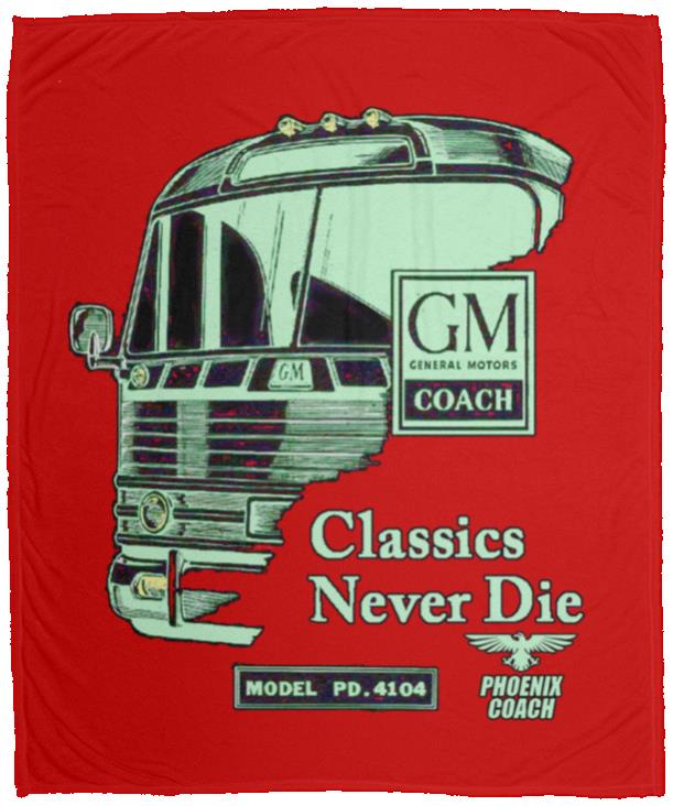 4104 Classics Never Die GM Emerald on Black VPM Cozy Plush Fleece Blanket - 50x60 - Image 9