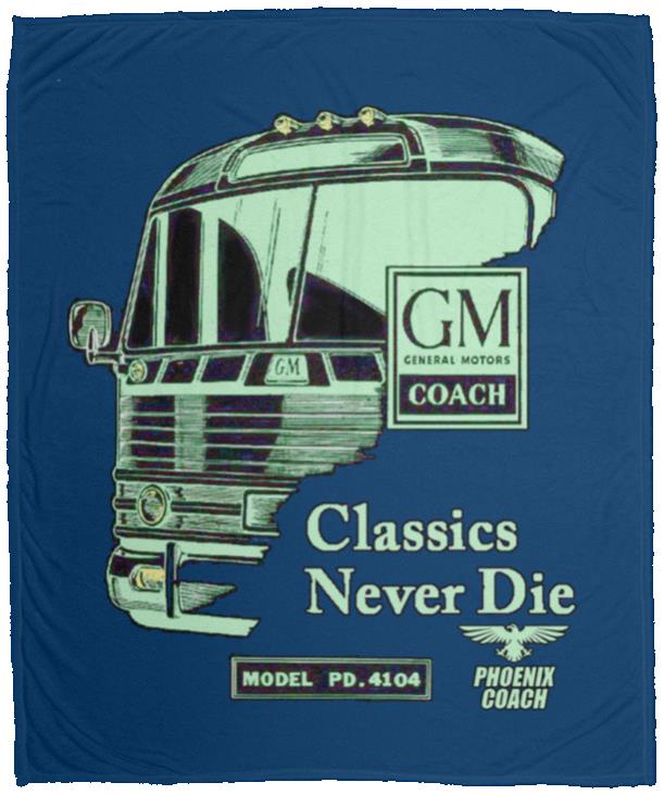 4104 Classics Never Die GM Emerald on Black VPM Cozy Plush Fleece Blanket - 50x60 - Image 10