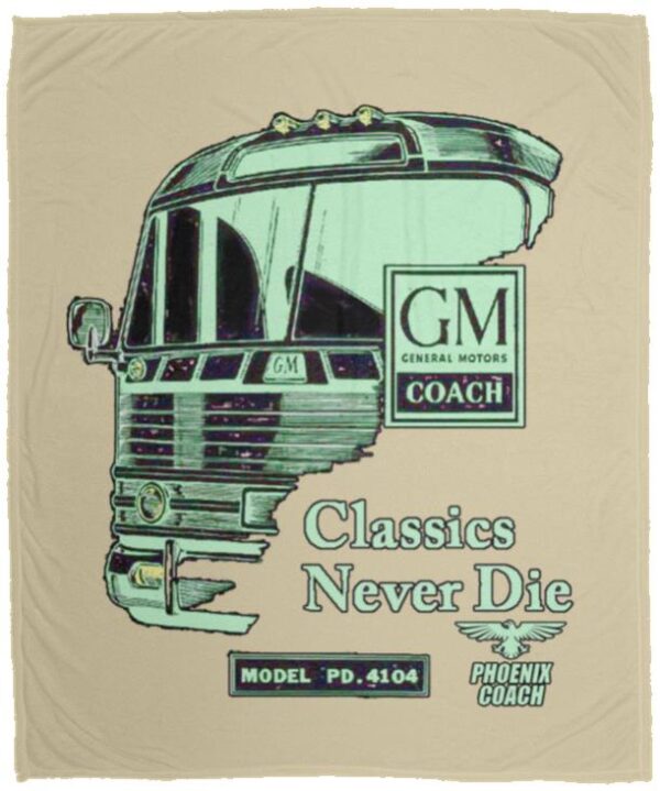 4104 Classics Never Die GM Emerald on Black VPM Cozy Plush Fleece Blanket - 50x60 - Image 11