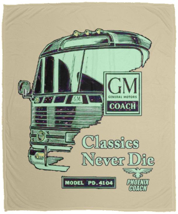 4104 Classics Never Die GM Emerald on Black VPM Cozy Plush Fleece Blanket - 50x60 - Image 11
