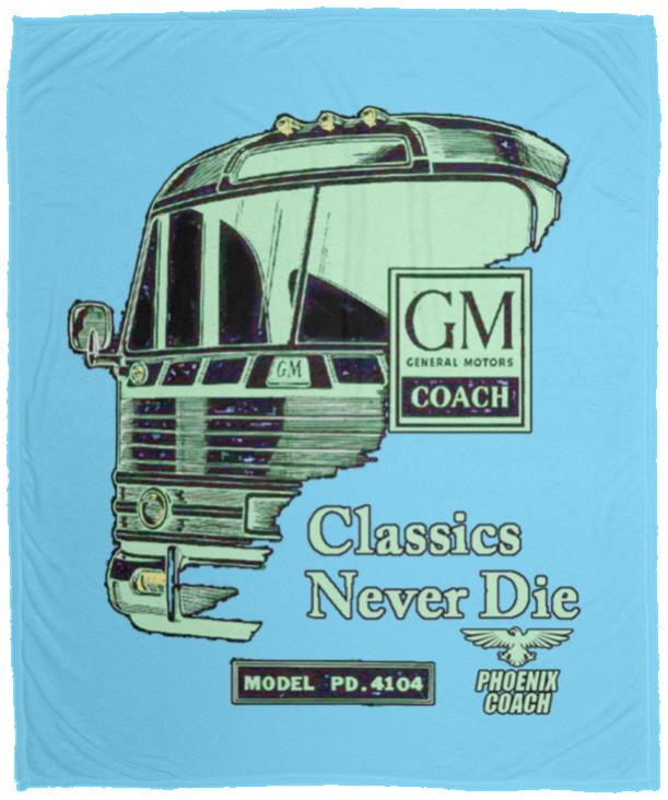 4104 Classics Never Die GM Emerald on Black VPM Cozy Plush Fleece Blanket - 50x60 - Image 4