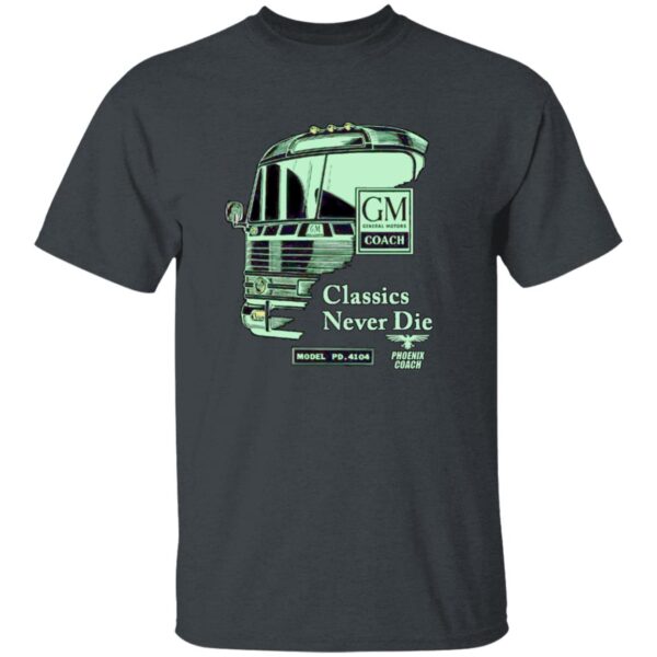 4104 Classics Never Die GM Emerald on Black G500B Youth 5.3 oz 100% Cotton T-Shirt - Image 3