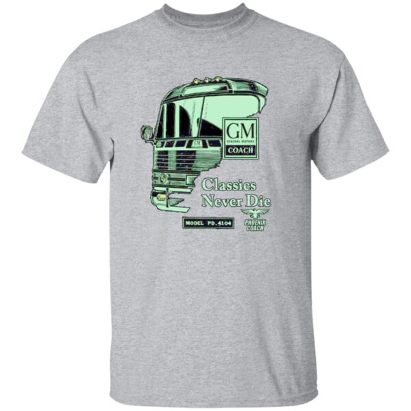 4104 Classics Never Die GM Emerald on Black G500B Youth 5.3 oz 100% Cotton T-Shirt - Image 4