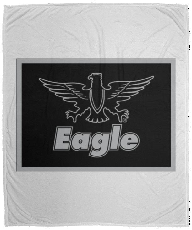 Eagle Flag Silver/Black VPM Cozy Plush Fleece Blanket - 50x60