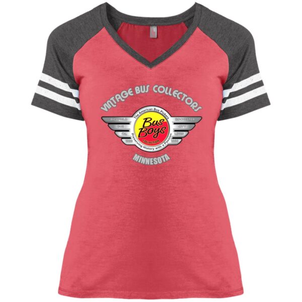 Busboys Logo - 1.v3 DM476 Ladies' Game V-Neck T-Shirt - Image 5