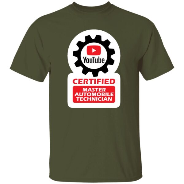 Certified YouTube Master Automotive Technician G500 5.3 oz. T-Shirt - Image 2