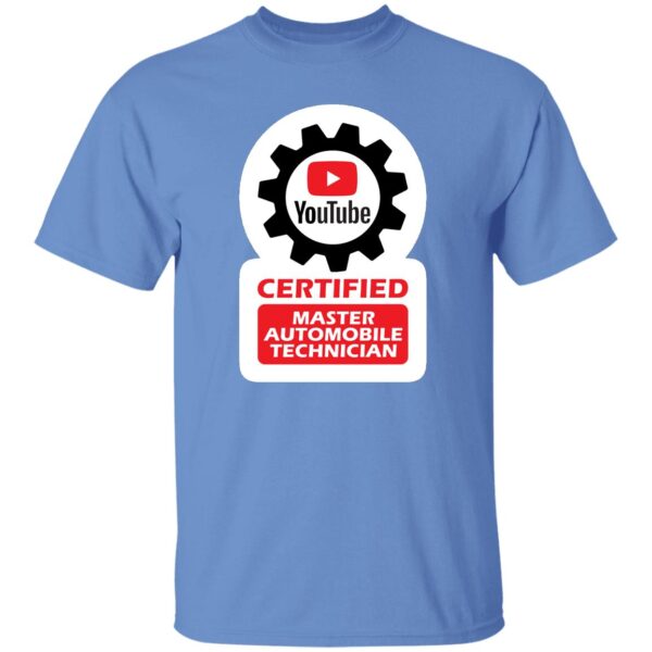 Certified YouTube Master Automotive Technician G500 5.3 oz. T-Shirt - Image 5