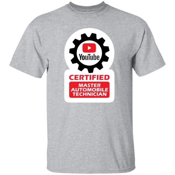Certified YouTube Master Automotive Technician G500 5.3 oz. T-Shirt - Image 11