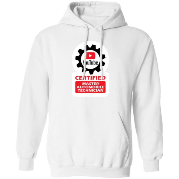 Certified YouTube Master Automotive Technician G185 Pullover Hoodie - Image 2