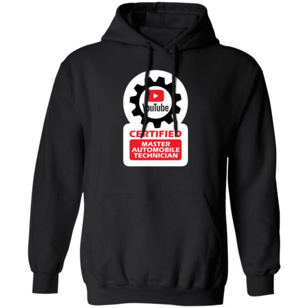 Certified YouTube Master Automotive Technician G185 Pullover Hoodie - Image 3