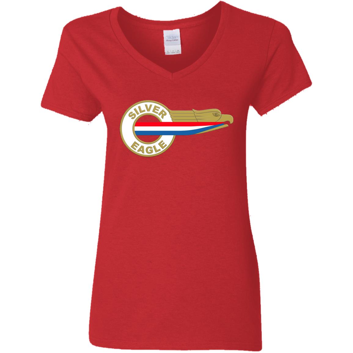 Silver Eagle Curbside Logo G500VL Ladies' 5.3 oz. V-Neck T-Shirt - Image 5