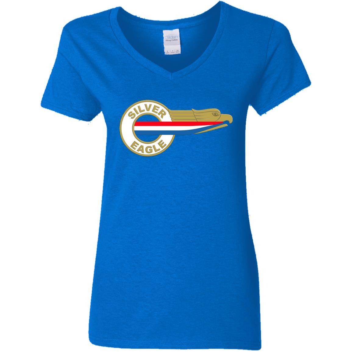 Silver Eagle Curbside Logo G500VL Ladies' 5.3 oz. V-Neck T-Shirt - Image 6