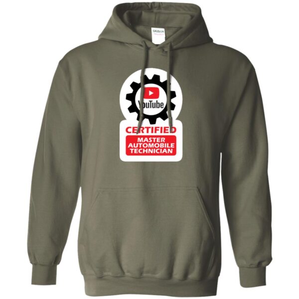 Certified YouTube Master Automotive Technician G185 Pullover Hoodie - Image 7