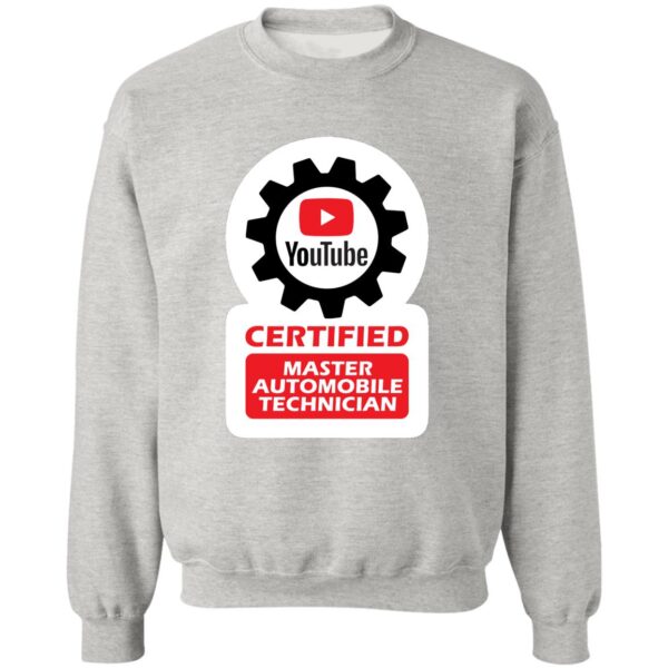 Certified YouTube Master Automotive Technician Z65x Pullover Crewneck Sweatshirt 8 oz (Closeout)