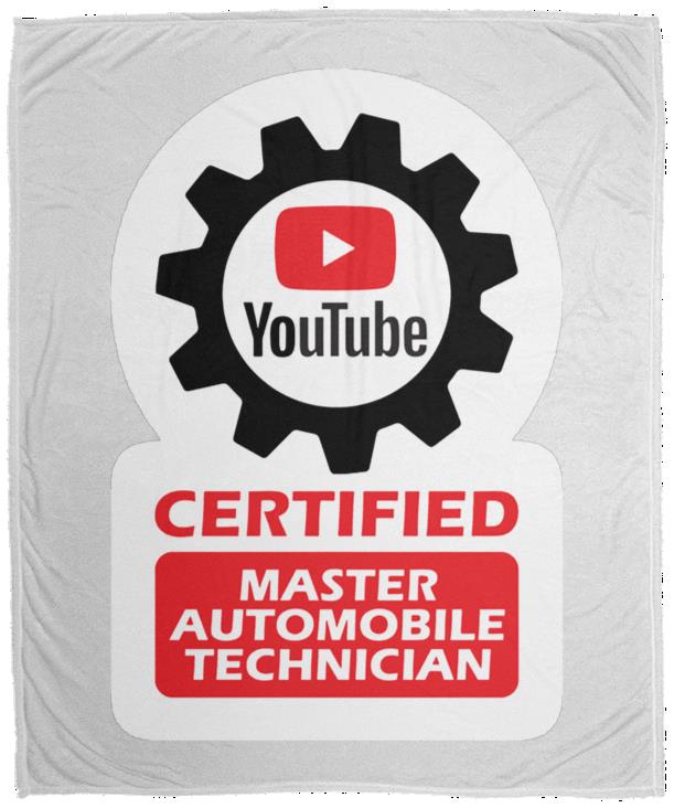 Certified YouTube Master Automotive Technician VPM Cozy Plush Fleece Blanket - 50x60