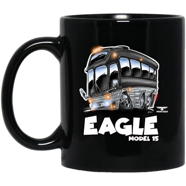 Tooned Eagle Model 15 BM11OZ 11 oz. Black Mug