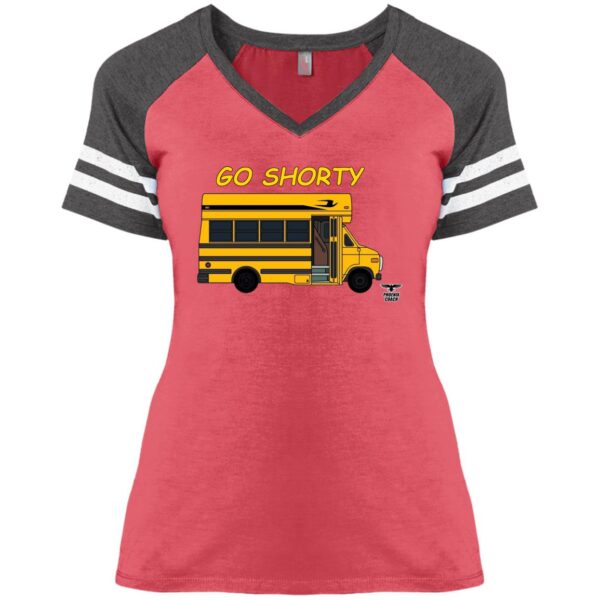Go Shorty Skoolie DM476 Ladies' Game V-Neck T-Shirt - Image 5